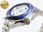 SEAMASTER PLANET OCEAN 6000M ULTRA DEEP 45.5MM SS TF 1:1 BEST EDITION WHITE DIAL BLUE BEZEL ON SS BRACELET A2824 - Görsel 8