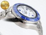 SEAMASTER PLANET OCEAN 6000M ULTRA DEEP 45.5MM SS TF 1:1 BEST EDITION WHITE DIAL BLUE BEZEL ON SS BRACELET A2824 - Görsel 9