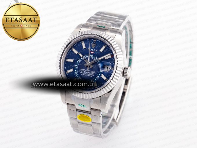 Sky-Dweller 326934 904L SS ZF 1:1 Best Edition Blue Dial on SS Bracelet A2824 - Görsel 2