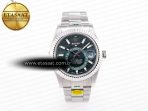 Sky-Dweller 326934 904L SS ZF 1:1 Best Edition Green Dial on SS Bracelet A2824 - Görsel 3