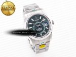 Sky-Dweller 326934 904L SS ZF 1:1 Best Edition Green Dial on SS Bracelet A2824 - Görsel 4