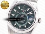 Sky-Dweller 326934 904L SS ZF 1:1 Best Edition Green Dial on SS Bracelet A2824 - Görsel 5