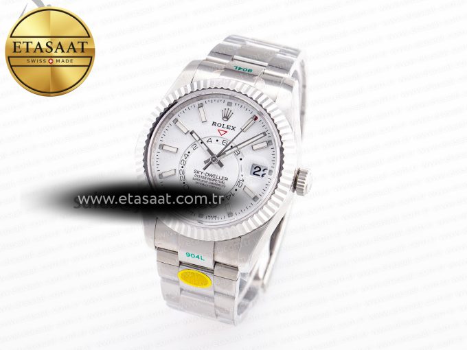 Sky-Dweller 326934 904L SS ZF 1:1 Best Edition White Dial on SS Bracelet A2824 - Görsel 1