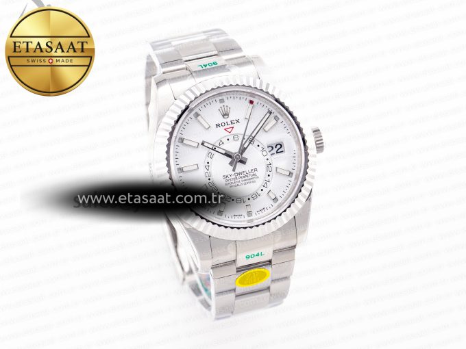 Sky-Dweller 326934 904L SS ZF 1:1 Best Edition White Dial on SS Bracelet A2824 - Görsel 4