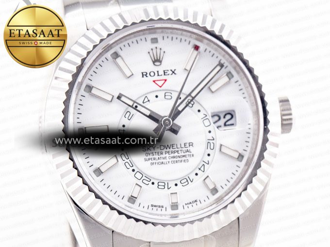 Sky-Dweller 326934 904L SS ZF 1:1 Best Edition White Dial on SS Bracelet A2824 - Görsel 5
