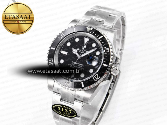 Submariner 116610 LN Black Ceramic Clean 904L 1:1 Best Edition on SS Bracelet VS3135 - Görsel 2