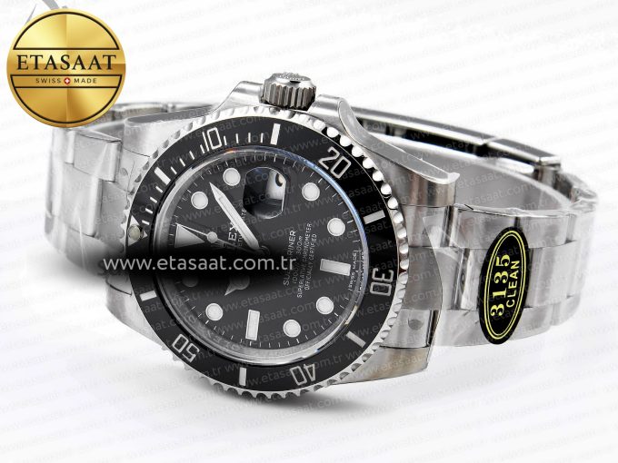 Submariner 116610 LN Black Ceramic Clean 904L 1:1 Best Edition on SS Bracelet VS3135 - Görsel 6