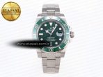 Rolex SUBMARINER 116610 LV GREEN CERAMIC 904L SS CASE AND BRACELET VS3135 - Görsel 3
