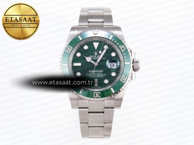 SUBMARINER 116610 LV GREEN CERAMIC C+SF FACTORY 1:1 BEST EDITION 904L SS CASE AND BRACELET VS3135 - Görsel 3
