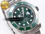 Rolex SUBMARINER 116610 LV GREEN CERAMIC 904L SS CASE AND BRACELET VS3135 - Görsel 5