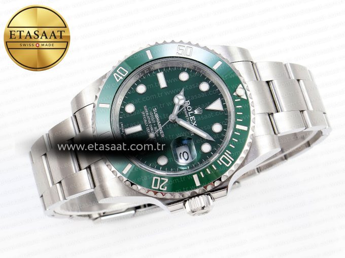 SUBMARINER 116610 LV GREEN CERAMIC C+SF FACTORY 1:1 BEST EDITION 904L SS CASE AND BRACELET VS3135 - Görsel 6