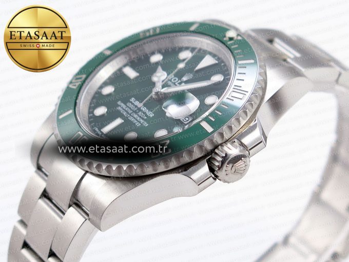 SUBMARINER 116610 LV GREEN CERAMIC C+SF FACTORY 1:1 BEST EDITION 904L SS CASE AND BRACELET VS3135 - Görsel 8