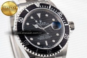 Submariner 16610 LN Black Bezel 904L Steel Rehaut SS ARF 1:1 Best Edition on SS Bracelet SH3135 - Görsel 6