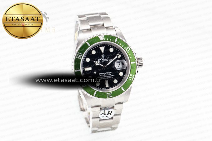 Submariner 16610 LV No Rehaut Engraving 904L Steel ARF 1:1 Best Edition on SS Bracelet SH3135 V2 - Görsel 6