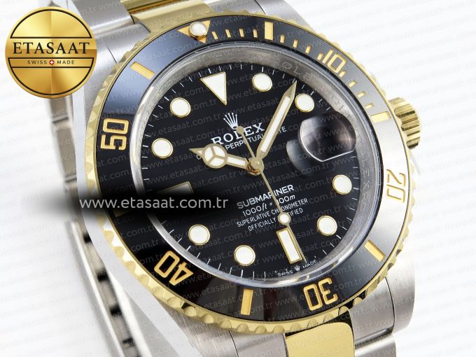 Submariner 41mm 126613 LN SS/YG Black Ceramic 904L Steel GMF 1:1 Best Edition VR3235 - Görsel 5