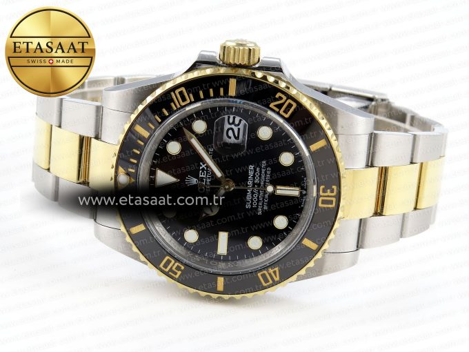 Submariner 41mm 126613 LN SS/YG Black Ceramic 904L Steel GMF 1:1 Best Edition VR3235 - Görsel 6
