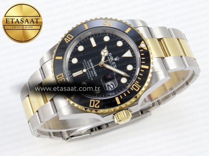 Submariner 41mm 126613 LN SS/YG Black Ceramic 904L Steel GMF 1:1 Best Edition VR3235 - Görsel 7