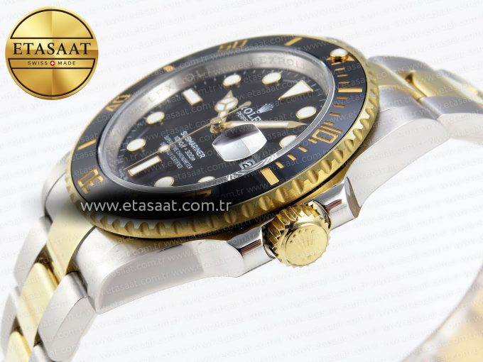 Submariner 41mm 126613 LN SS/YG Black Ceramic 904L Steel GMF 1:1 Best Edition VR3235 - Görsel 8