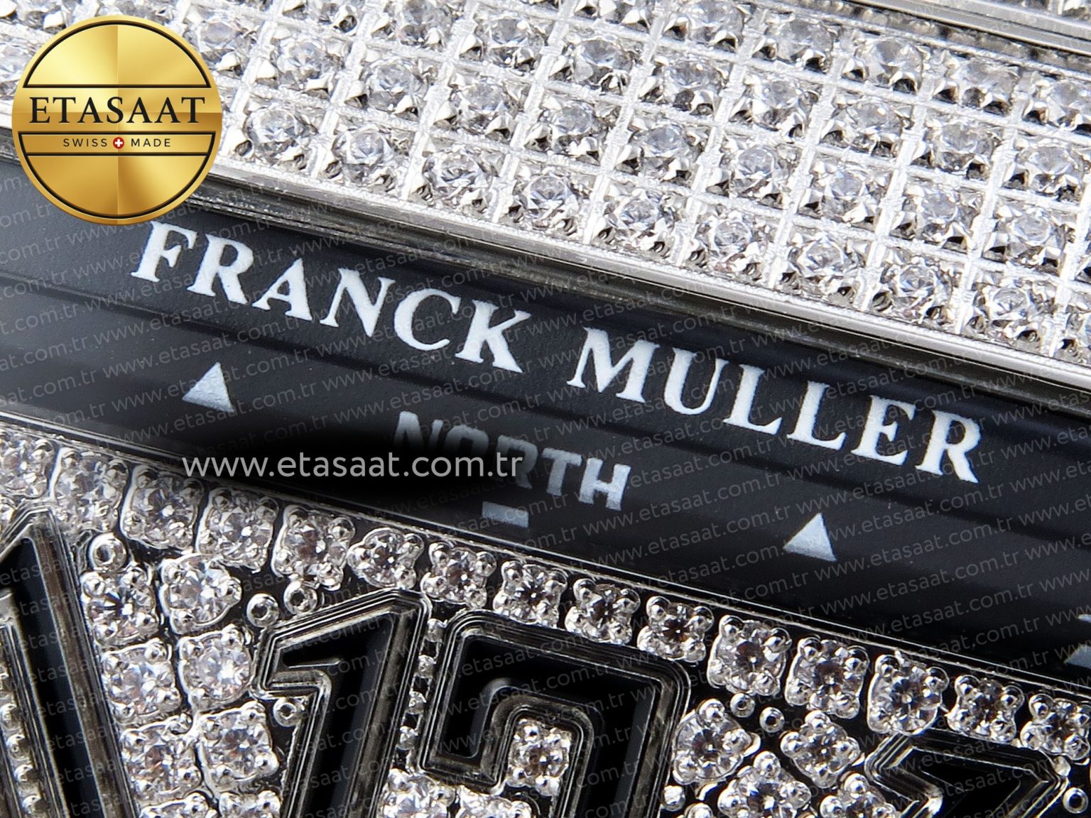 Vanguard SS Black Full Diamonds ABF Best Edition Diamonds Blue Dial on Diamonds Bracelet A2824 - Görsel 10