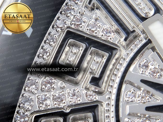 Vanguard SS Black Full Diamonds ABF Best Edition Diamonds Blue Dial on Diamonds Bracelet A2824 - Görsel 11