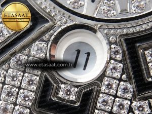 Vanguard SS Black Full Diamonds ABF Best Edition Diamonds Blue Dial on Diamonds Bracelet A2824 - Görsel 12