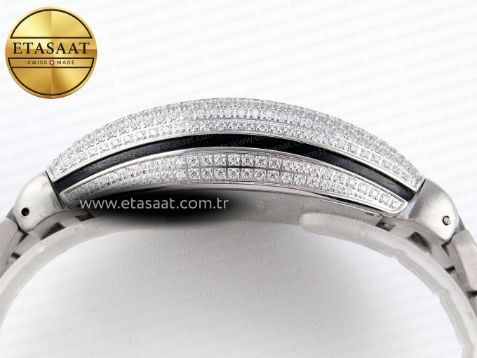Vanguard SS Black Full Diamonds ABF Best Edition Diamonds Blue Dial on Diamonds Bracelet A2824 - Görsel 14