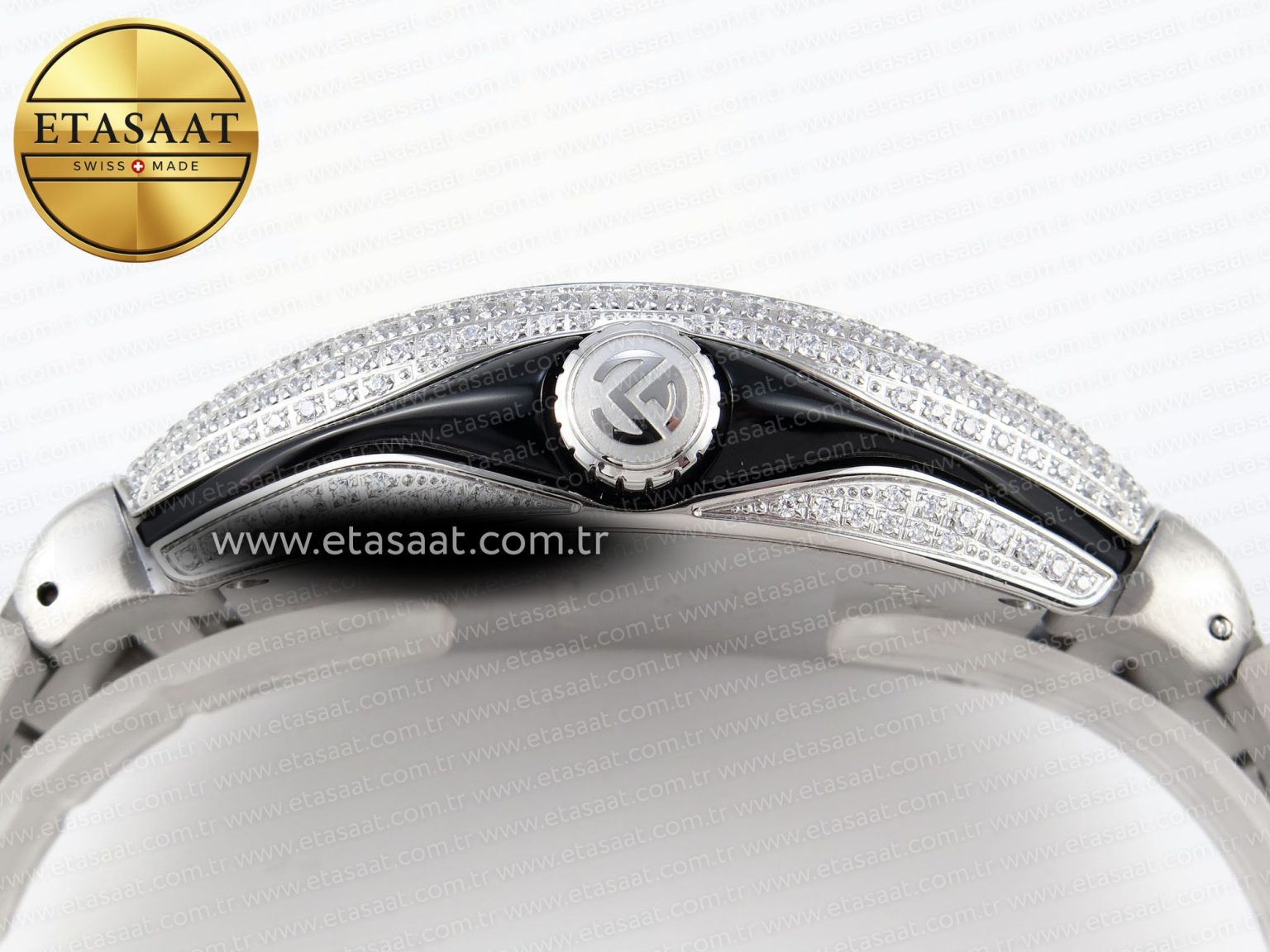 Vanguard SS Black Full Diamonds ABF Best Edition Diamonds Blue Dial on Diamonds Bracelet A2824 - Görsel 15