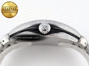 Vanguard SS Black Full Diamonds ABF Best Edition Diamonds Blue Dial on Diamonds Bracelet A2824 - Görsel 15