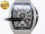 Vanguard SS Black Full Diamonds ABF Best Edition Diamonds Blue Dial on Diamonds Bracelet A2824 - Görsel 4