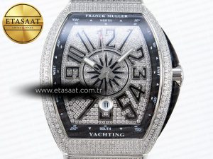 Vanguard SS Black Full Diamonds ABF Best Edition Diamonds Blue Dial on Diamonds Bracelet A2824 - Görsel 4