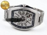 Vanguard SS Black Full Diamonds ABF Best Edition Diamonds Blue Dial on Diamonds Bracelet A2824 - Görsel 6