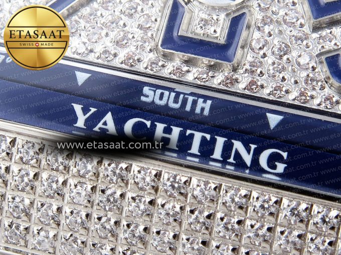 Vanguard SS Blue Full Diamonds ABF Best Edition Diamonds Blue Dial on Diamonds Bracelet A2824 - Görsel 13
