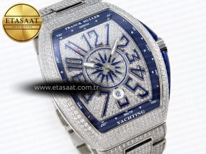 Vanguard SS Blue Full Diamonds ABF Best Edition Diamonds Blue Dial on Diamonds Bracelet A2824 - Görsel 5