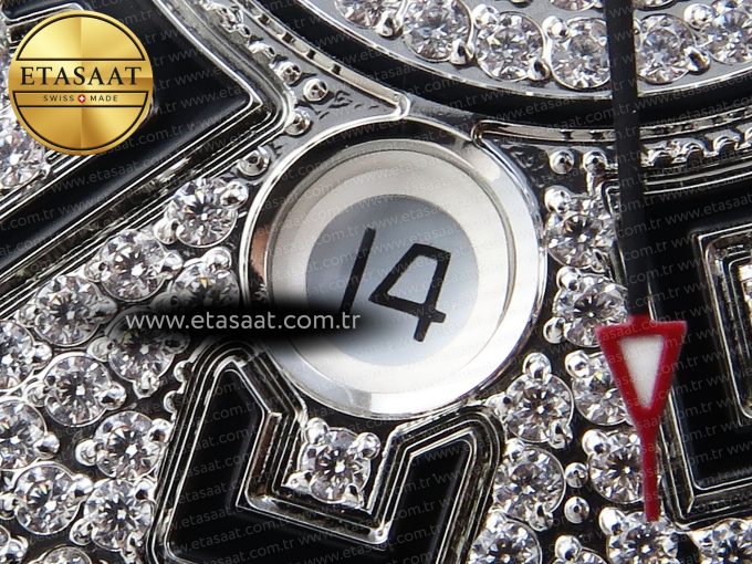 Vanguard SS Full Diamonds ABF Best Edition Diamonds Black Dial on Diamonds Bracelet A2824 - Görsel 11