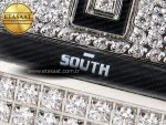 Vanguard SS Full Diamonds ABF Best Edition Diamonds Black Dial on Diamonds Bracelet A2824 - Görsel 12