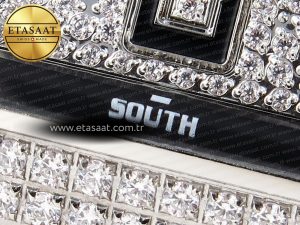 Vanguard SS Full Diamonds ABF Best Edition Diamonds Black Dial on Diamonds Bracelet A2824 - Görsel 12