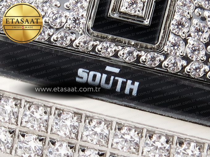 Vanguard SS Full Diamonds ABF Best Edition Diamonds Black Dial on Diamonds Bracelet A2824 - Görsel 12