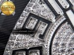 Vanguard SS Full Diamonds ABF Best Edition Diamonds Black Dial on Diamonds Bracelet A2824 - Görsel 13