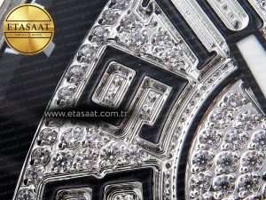 Vanguard SS Full Diamonds ABF Best Edition Diamonds Black Dial on Diamonds Bracelet A2824 - Görsel 13