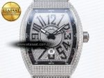 Vanguard SS Full Diamonds ABF Best Edition Diamonds Black Dial on Diamonds Bracelet A2824 - Görsel 4
