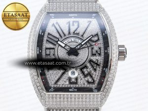 Vanguard SS Full Diamonds ABF Best Edition Diamonds Black Dial on Diamonds Bracelet A2824 - Görsel 4
