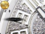Vanguard SS Full Diamonds ABF Best Edition Diamonds White Dial on Diamonds Bracelet A2824 - Görsel 11