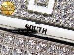 Vanguard SS Full Diamonds ABF Best Edition Diamonds White Dial on Diamonds Bracelet A2824 - Görsel 12