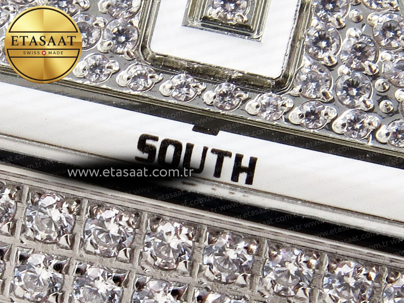 Vanguard SS Full Diamonds ABF Best Edition Diamonds White Dial on Diamonds Bracelet A2824 - Görsel 12