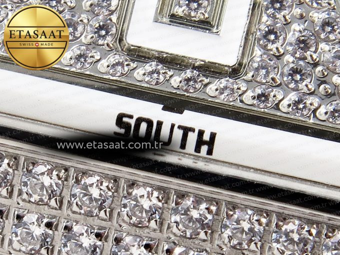 Vanguard SS Full Diamonds ABF Best Edition Diamonds White Dial on Diamonds Bracelet A2824 - Görsel 12