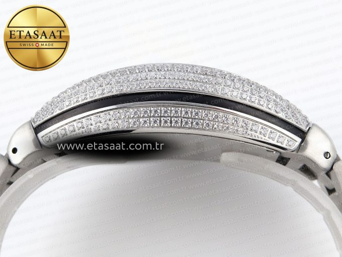 Vanguard SS Full Diamonds ABF Best Edition Diamonds White Dial on Diamonds Bracelet A2824 - Görsel 14