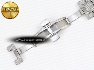 Vanguard SS Full Diamonds ABF Best Edition Diamonds White Dial on Diamonds Bracelet A2824 - Görsel 24