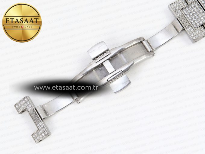 Vanguard SS Full Diamonds ABF Best Edition Diamonds White Dial on Diamonds Bracelet A2824 - Görsel 24