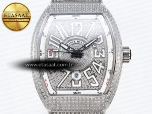 Vanguard SS Full Diamonds ABF Best Edition Diamonds White Dial on Diamonds Bracelet A2824 - Görsel 4