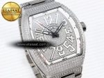 Vanguard SS Full Diamonds ABF Best Edition Diamonds White Dial on Diamonds Bracelet A2824 - Görsel 5